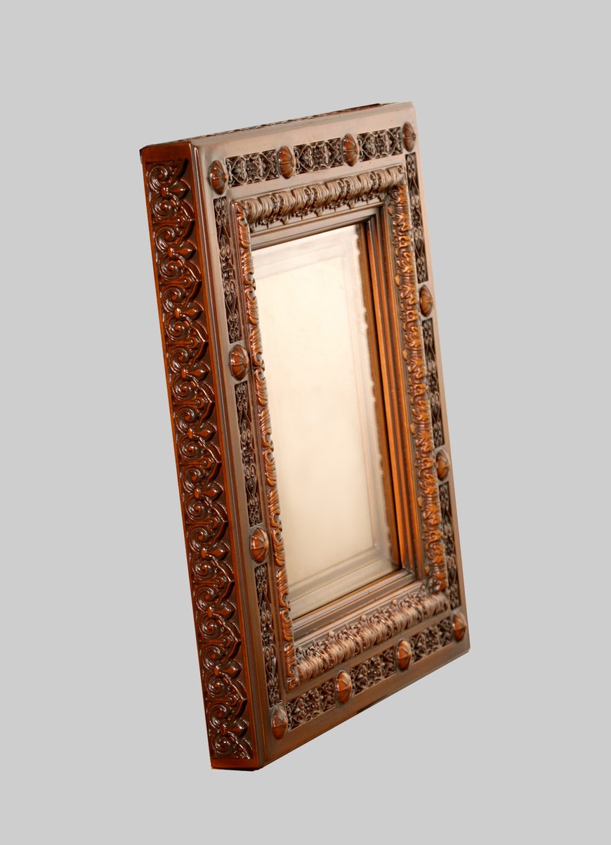 Small alder wall icon case, Light brown, 21x28 (with inner frame)