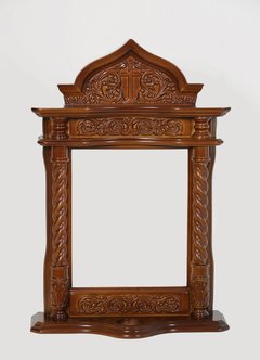 Small alder table icon case, 20х30 (without inner frame), Greek cross, Without a candle holder